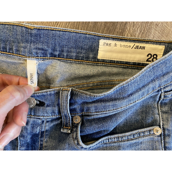 Rag & Bone Jeans Womens Size 28 Distressed Skinny Denim Casual Normcore Pants - Picture 11 of 16
